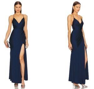 Michael Costello Seira Robe in Navy Size Large $288